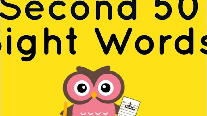 Second 50 Sight Words - Kindergarten and First Grade Sight Words - Fry Words - Dolch - Learn to Read