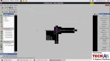 MENTOR GRAPHICS PYXIS : INVERTER  2 Simulation