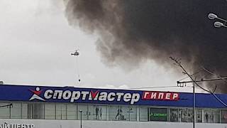 Пожар на Варшавском шоссе, часть третья. Огонь, вертолёт.  13 декабря 2019.