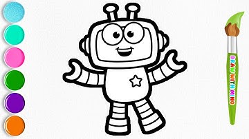 How to Draw A Cute Robot | Easy Drawing for Kids