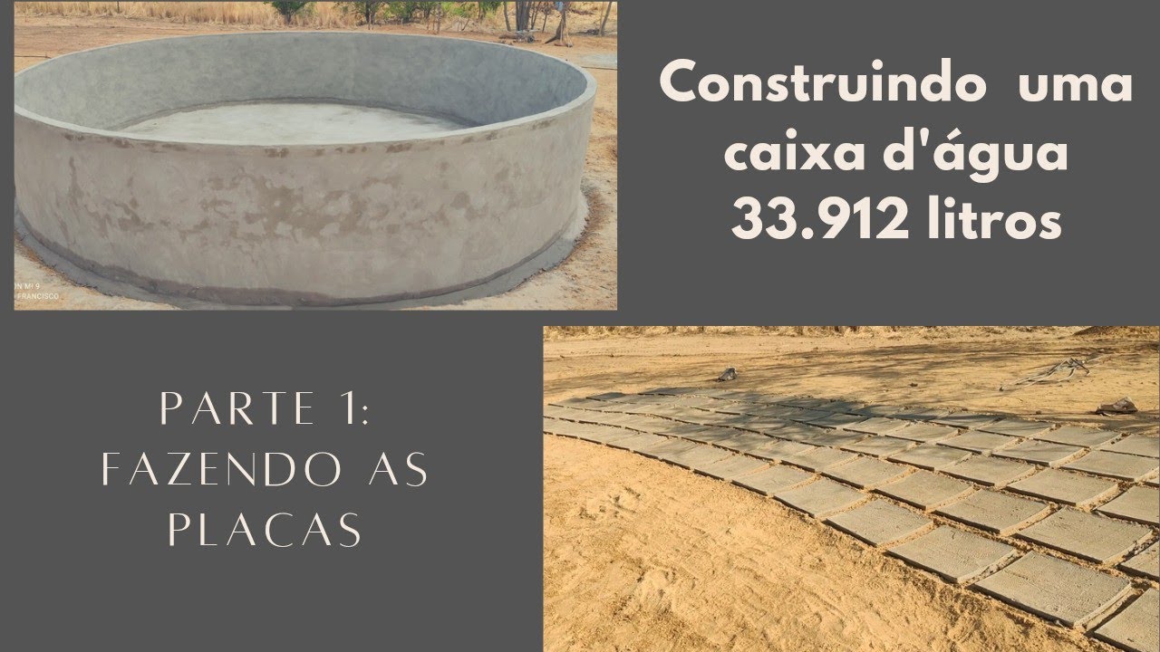 CONSTRUINDO  CAIXA D'ÁGUA  COM PLACAS DE AREIA E CIMENTO PARTE 1: Fazendo as placas.