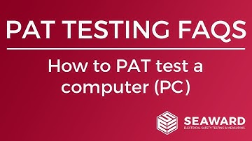 How to PAT test a computer (PC) - Seaward