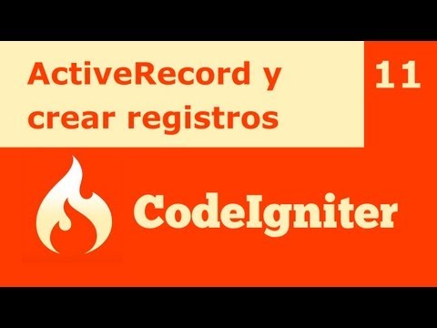 Tutorial CodeIgniter 11: ActiveRecord y crear registros