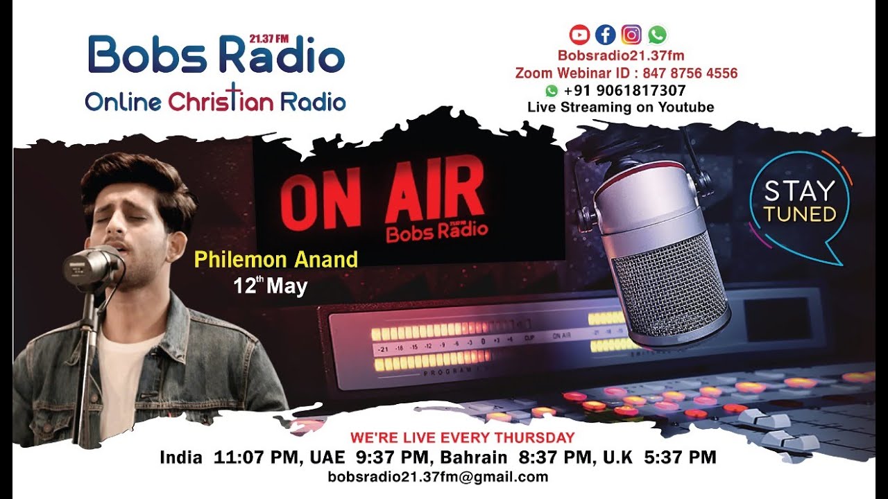 Philemon Anand - Gospel Singer, LIVE on Bobs Radio - 12th May, 2022