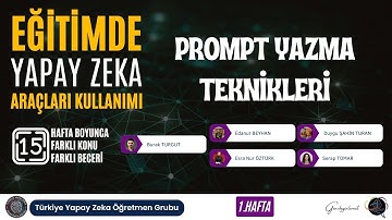 15 Haftalık Yapay Zekâ Eğitim Programı "1. Hafta: Prompt Yazma Teknikleri"