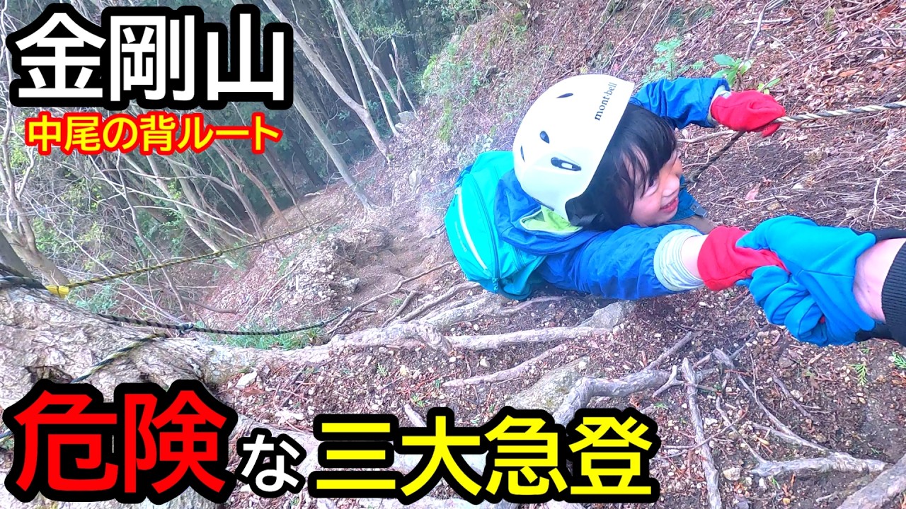 ７歳娘が金剛山の難関ルート 中尾の背ルートに挑戦