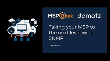 [GeekCast] Episode 11 - Domotz - Take your MSP to the next Level with SNMP