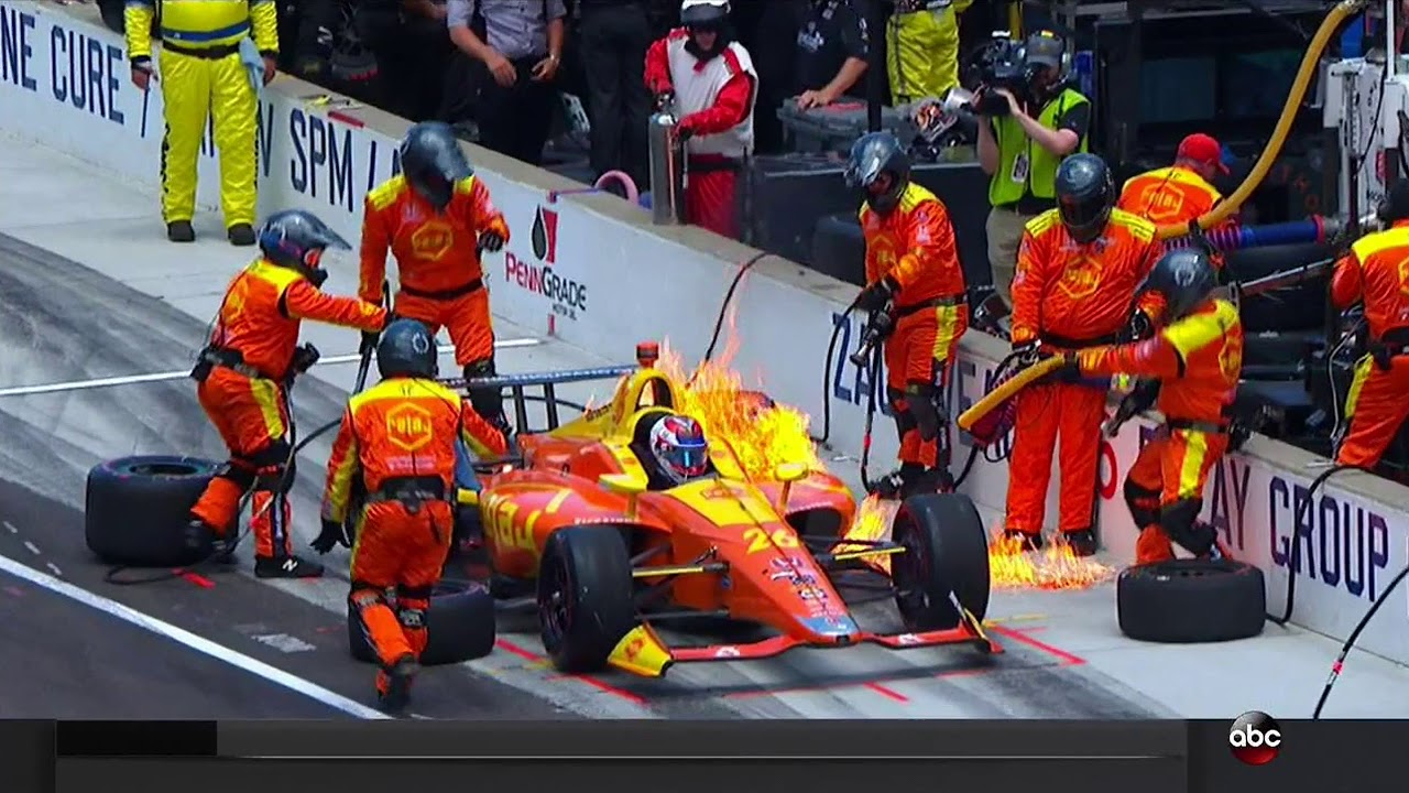 Indycar on Fire, No porblem for Zack Veach Indy500 2018 YouTube