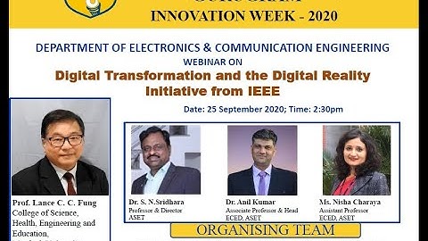 Digital Transformation and the Digital Reality Initiative from IEEE| Prof. C. C. Lance Fung