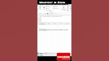 Wrap text in excel| excel for fresher   #exceltips #newexcelexceltricks