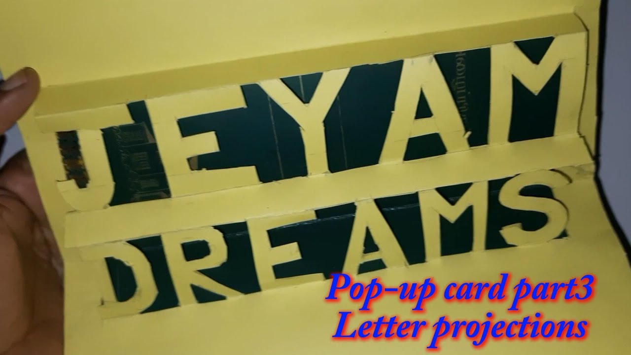 DIY Pop-Up Card with Projecting Letters | Easy 3D Card Making Tutorial ...