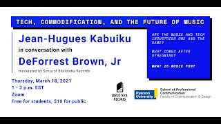 Tech, Commodification, and The Future of Music | Biblioteka Records x Ryerson ProCom