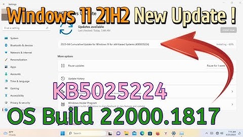 Windows 11 21H2 New Update on April And Features | KB5025224 | OS Build 22000.1817