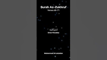 Surah Az-Zukhruf 68-71 || Muhammad Al-Luhaidan || سورة الزخرف || محمد اللحيدان