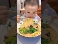 Baby eating long noodles 🍜 #shorts #babyeating #eatingnoodles