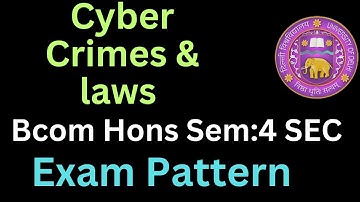 Cyber crimes and law Bcom Hons fourth semester exam pattern SEC , Previous year paper