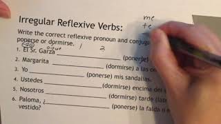 U4B LESSON 4 Irregular Reflexive Verbs Practice