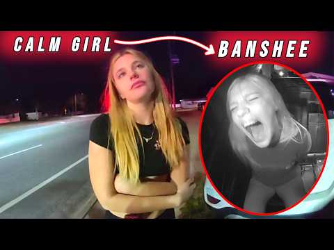 Drunk Girl Transitions From Calm to Banshee Mode After DUI Arrest thumbnail