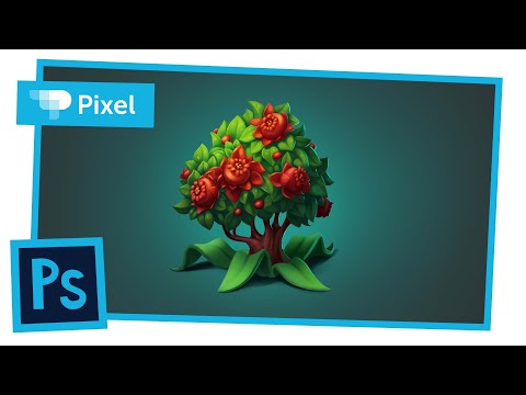 Рисуем цветочное дерево в Adobe Photoshop | уроки для новичков