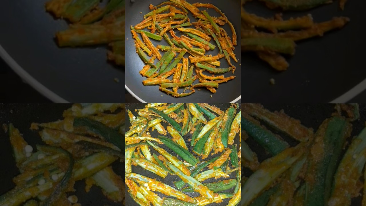 “Crispy Bhindi Healthy & Tasty!” #HealthySnacks#LessOilCooking#NoFryRecipe#Bhindikurkure
