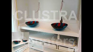 Clustra soild surface Manufacturing Pantry counters & kitchen customize sinks in dubai