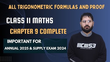 FSc Part 1 Mathematics Chapter 9 Trigonometry| Complete Explanation | 11th class Supply Exam 2024