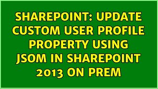 Sharepoint: Update custom user profile property using JSOM in sharepoint 2013 on prem