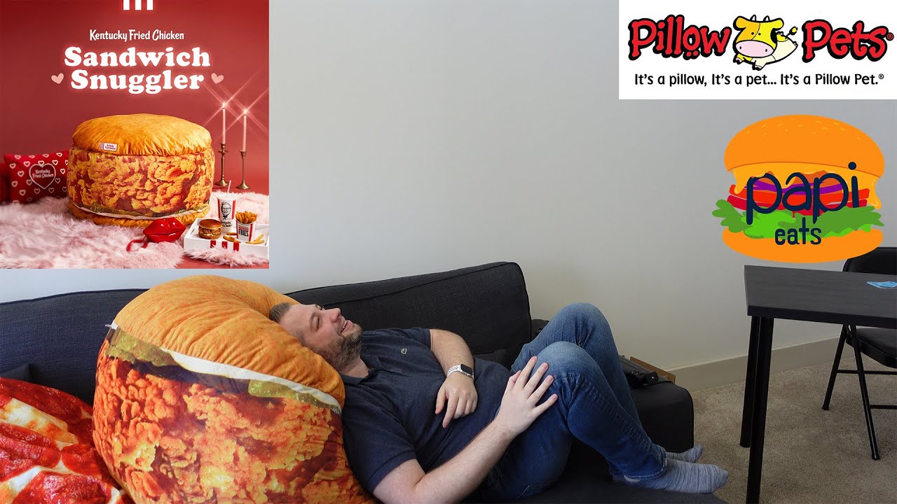 Kentucky Fried Chicken Sandwich Snuggler Pillow Pets Unboxing Review