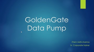 GoldenGate Data Pump In Oracle