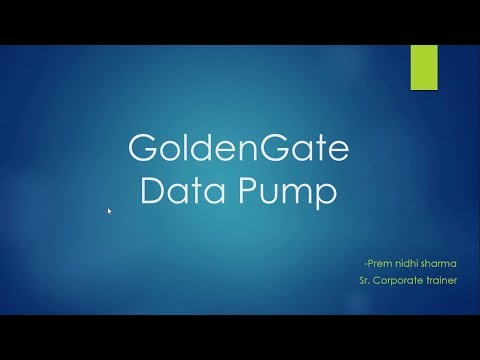 GoldenGate Data Pump In Oracle