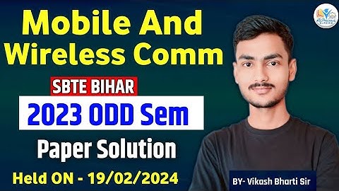 Mobile And Wireless Comm. Previous year Question paper solution || ODD sem 2024 || 5th sem