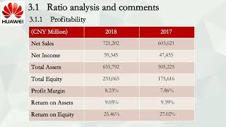 Huawei's financial statement analysis