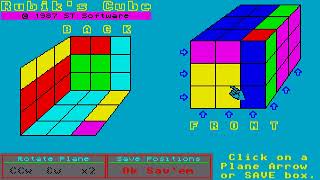 ATARI ST Solve the Rubik Cube SigmaTech Software v2 03b DISK ST 0349 19xx IFA GFA Basic 1987