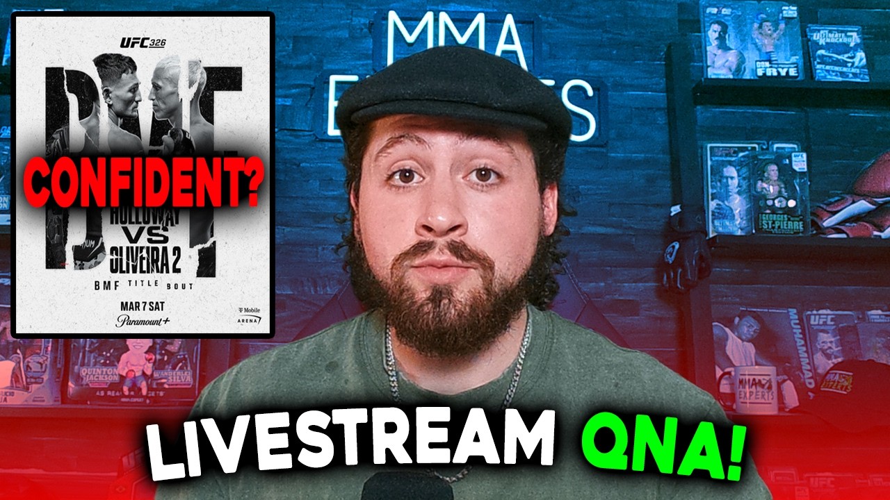 UFC 326 CONFIDENT PREDICTIONS! HOLLOWAY CHINS OLIVEIRA? KHAMZAT VS STRICKLAND? - LIVESTREAM QNA