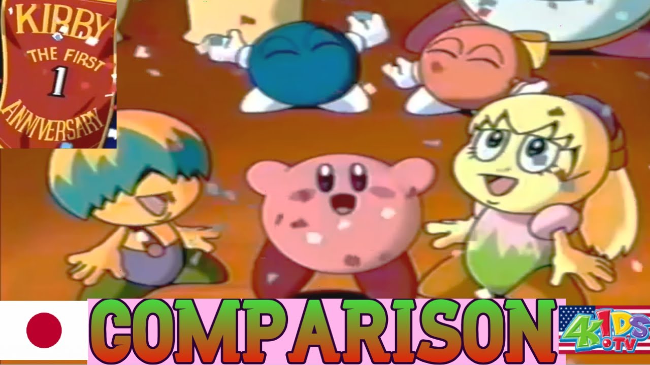 Tiff, Tuff, Friends & Dedede Surprise Kirby (JAP VS ENG) Kirby Right