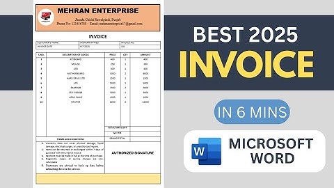 Create Professional Invoice in Just 6 Minutes | Microsoft Word Tutorial