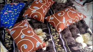 kasur kapuk kapas uk.180x200x16cm dan 2 paket bantal guling murah