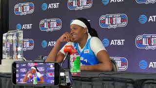 Jonquel Jones Postgame After Being Named WNBA All-Star Game MVP, Near Triple-Double