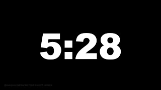 5 minutes 28 seconds [328 secs] clock timer countdown || Alarm Focus