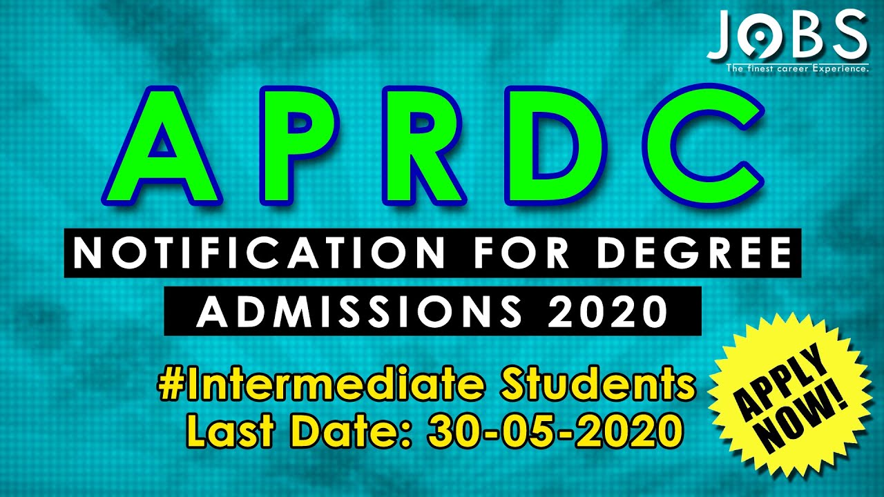 APRDC | DEGREE ADMISSION | 2020-2021 ACADEMIC YEAR | INTER STUDENTS ...