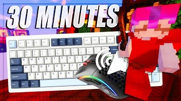 Uncut 30 Minutes of Thocky Keyboard and Mouse ASMR | Hypixel Bedwars