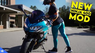 NEW MOD for her Kawasaki Ninja 400 and my Suzuki GSXR 600 - PUIG Racing Windscreens