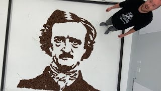 Edgar Allan Poe - Made with 7,000 worms