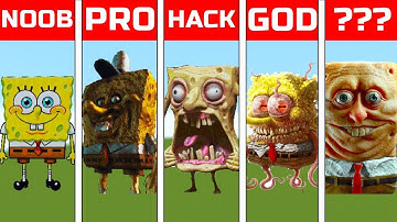 NOOB VS PRO VS HACKER Minecraft Pixel art Sponge Bob Square Parents