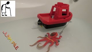 Junk Pile Toy Boat with RC toy car  parts