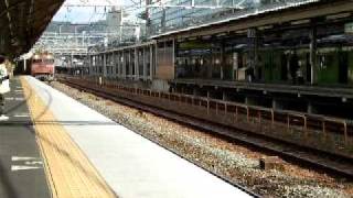 EF81 129 貨物列車 京都駅通過