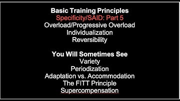 Basic Training Principles: Specificity Part 5