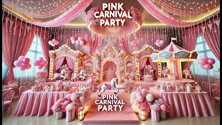 🎪 Pink Carnival Theme Party 🎠 | Baby Girl 1st Birthday Planner in Lahore 🎂✨
