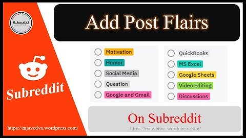 How to Add Post Flairs on Subreddit