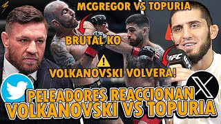 Thumbnail for UFC 298: PELEADORES REACCIONAN al BRUTAL KO de ILIA TOPURIA vs ALEXANDER VOLKANOVSKI UFC 298 RESUMEN